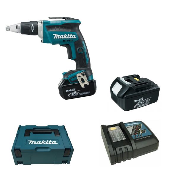 Makita DFS452 RFJ 2 x 3,0 Ah - Akku Schnellbauschrauber 18 V