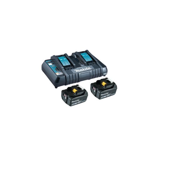 Makita Power-Source Kit 18V 5,0 Ah 199482-2 ( 2 x 5,0 Ah + Doppellader DC18RD )