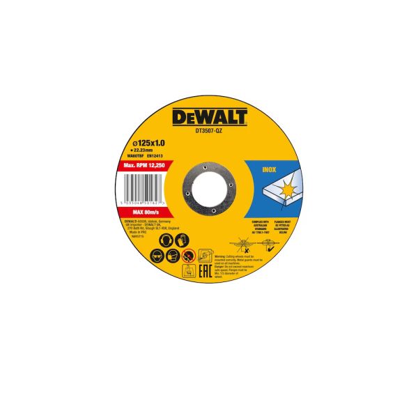 DeWalt DT3507-QZ - Trennscheibe Edelstahl flach 125mmx1.0mm 10 Stck.