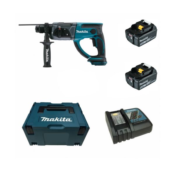 Makita DHR202RTJ 2 x 5,0 Ah im Makpac - Akku Kombihammer 18 V