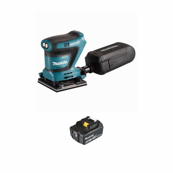 Makita DBO480T1 1 x 5,0 Ah ohne Ladegerät - Akku Schwingschleifer 18 V