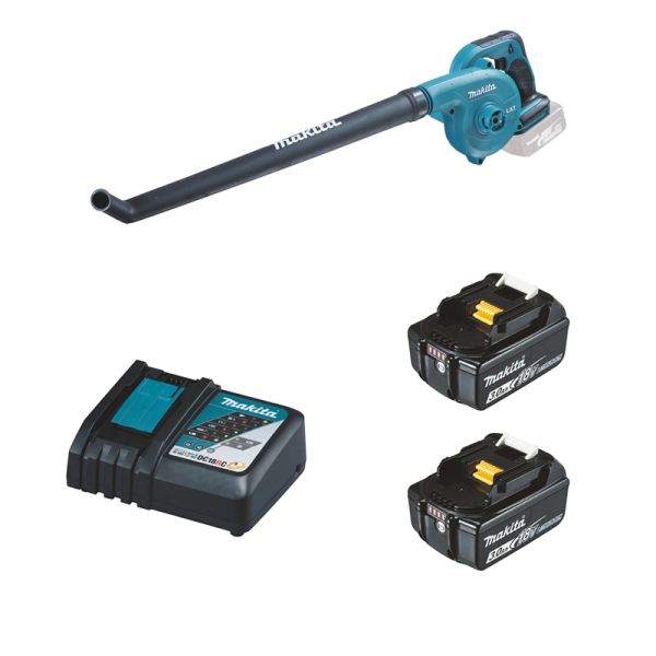 Makita DUB183RF2 2 x 3,0 Ah + DC18RC - Akku Gebläse 18 V