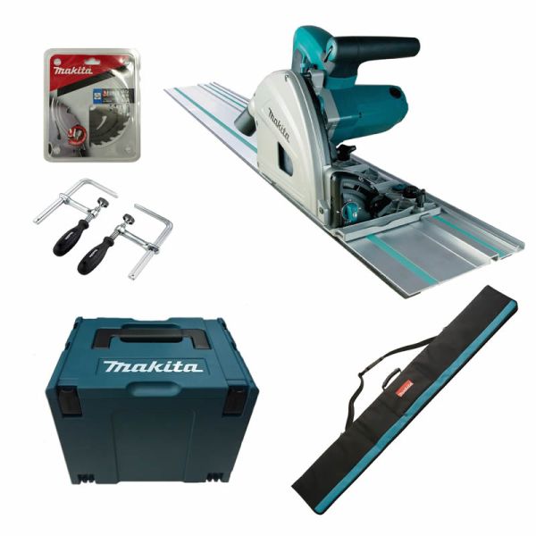 Makita SP6000JSP1X Makpac / Zwingen / Schiene / Tasche / 2 x HM-Blatt - Tauchsäge