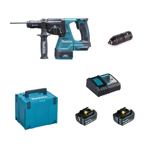 hale direktør disharmoni Makita DHR243RTJ 2 x 5,0 Ah - Akku Kombihammer 18 V | Tooltown Werkzeuge |  Ihr online Werkzeugshop 