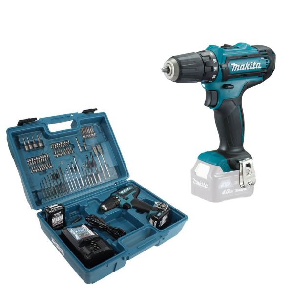 Makita DF331DWAX2 + 74-tlg. Bitset - Akku Bohrschrauber 10,8 V