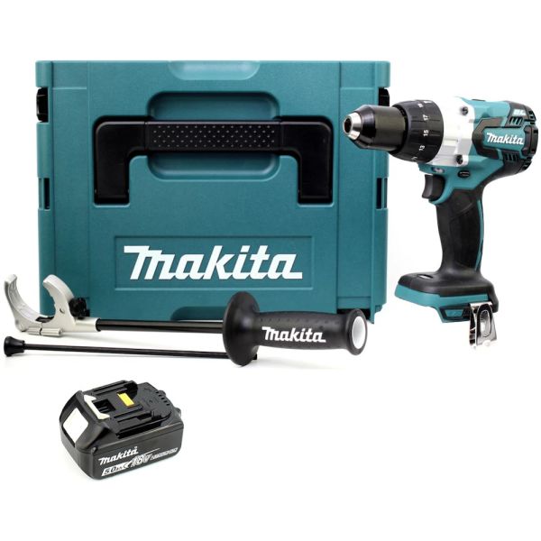 Makita DHP481T1J 1 x 5,0 ohne Ladegerät - Akku Schlagbohrschrauber 18 V