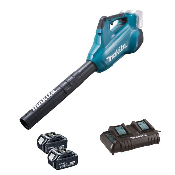 Makita DUB362CT2 2 x 5,0 Ah + Doppellader - Akku Gebläse 2 x 18 V