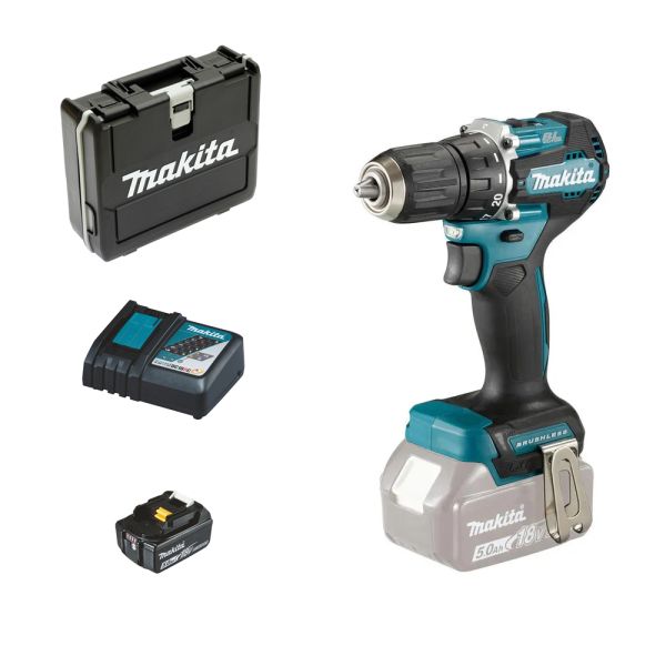 Makita DDF487RT1 1x 5.0 Ah im Koffer - Akku Bohrschrauber 18 V