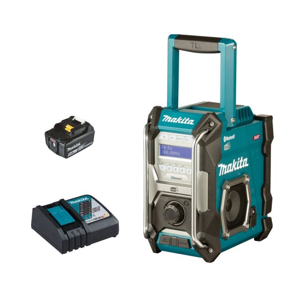 Makita MR004GT1 1 x 5,0 Ah + Schnellladegerät - Akku Baustellenradio 12 V / 18 V / 40 V / DAB+ / Blu