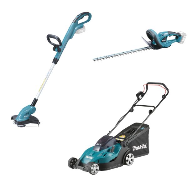 Makita Garten Super Set DLM431Z + DUR181Z + DUH523Z - Akku Rasenmäher Rasentrimmer Heckenschere