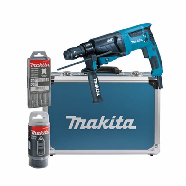 Makita HR2631FT13 für SDS-PLUS 26 mm im Alukoffer - Kombihammer