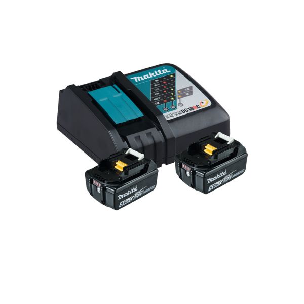 Makita Power-Source Kit 18V 5,0 Ah 197570-9 ( 2 x 5,0 Ah + DC18RC Schnellladegerät )