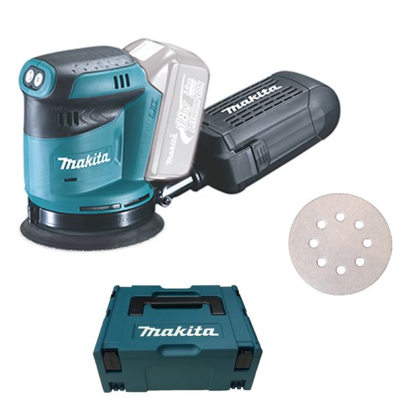 Makita DBO180ZJ im Makpac - Akku Exzenterschleifer 18 V