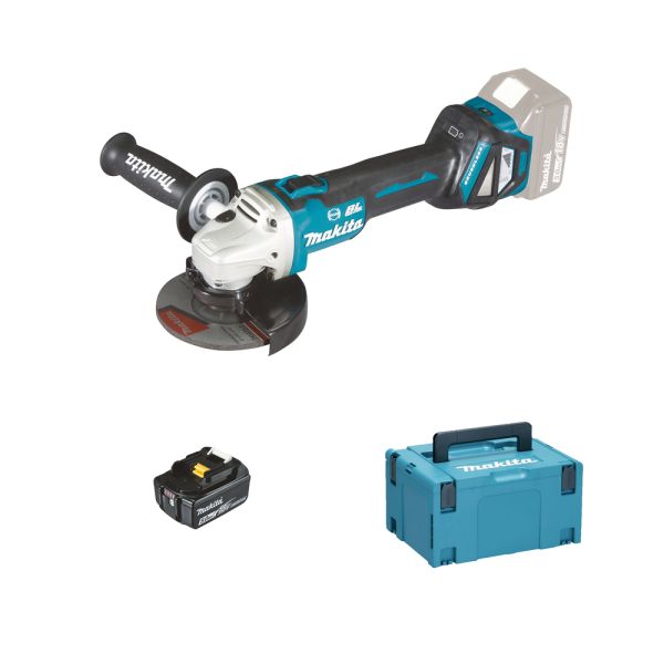 Makita DGA513T1J 1 x 5,0 Ah ohne Ladegerät - Akku Winkelschleifer 18 V 125 mm