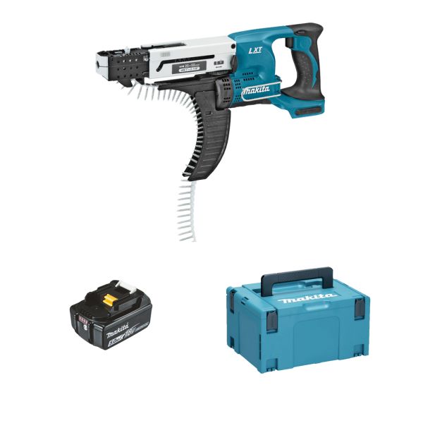 Makita DFR550T1J 1 x 5,0 Ah ohne Ladegerät - Akku Magazinschrauber 18 V