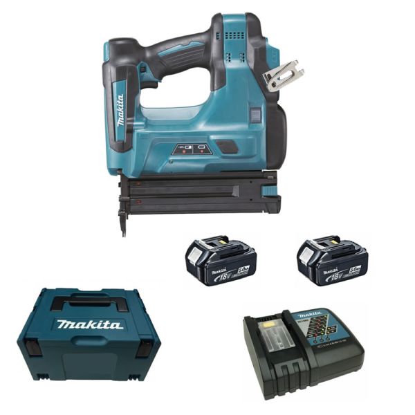 Makita DBN500RTJ 2 x 5,0 Ah - Akku Stauchkopfnagler 50mm 18 V